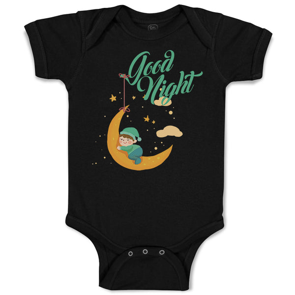 Baby Clothes Good Night Dinosaur Dino Dinos Baby Bodysuits Boy & Girl Cotton