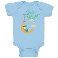 Baby Clothes Good Night Dinosaur Dino Dinos Baby Bodysuits Boy & Girl Cotton