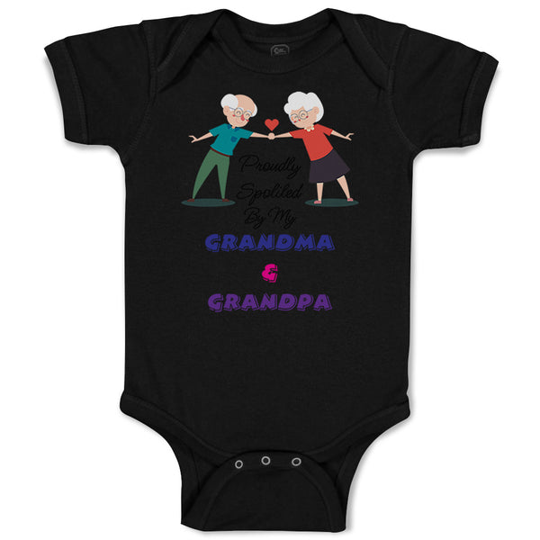 Baby Clothes Proudly Spoiled My Grandma & Grandpa Grandparents Baby Bodysuits