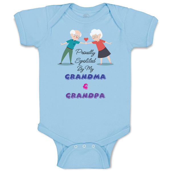 Baby Clothes Proudly Spoiled My Grandma & Grandpa Grandparents Baby Bodysuits