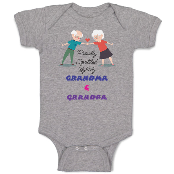 Baby Clothes Proudly Spoiled My Grandma & Grandpa Grandparents Baby Bodysuits