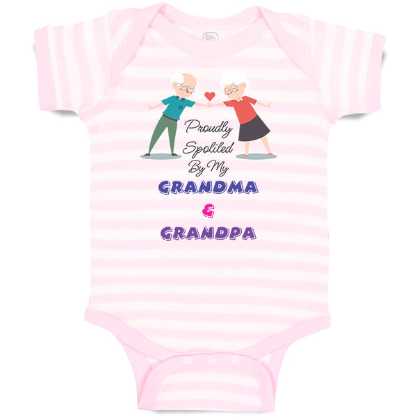 Baby Clothes Proudly Spoiled My Grandma & Grandpa Grandparents Baby Bodysuits