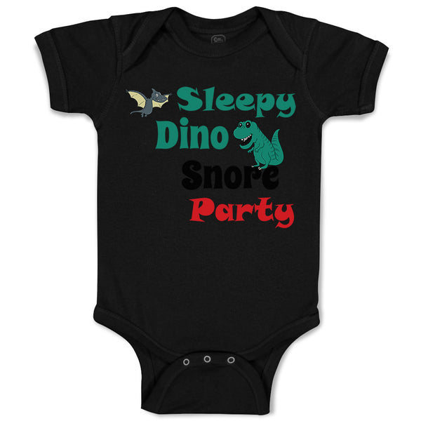 Baby Clothes Sleepy Dino Snore Party Dinosaurs Sleeping Baby Bodysuits Cotton