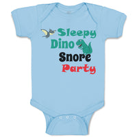 Baby Clothes Sleepy Dino Snore Party Dinosaurs Sleeping Baby Bodysuits Cotton