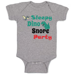 Baby Clothes Sleepy Dino Snore Party Dinosaurs Sleeping Baby Bodysuits Cotton