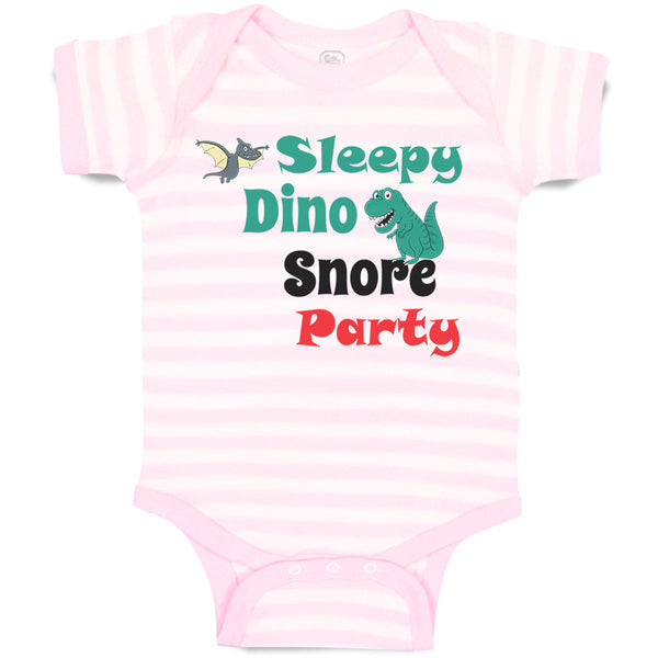 Baby Clothes Sleepy Dino Snore Party Dinosaurs Sleeping Baby Bodysuits Cotton