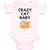 Baby Clothes Crazy Cat Baby Cat Sitting with Mouth Open Baby Bodysuits Cotton