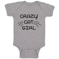 Baby Clothes Crazy Cat Girl with Whisker Baby Bodysuits Boy & Girl Cotton