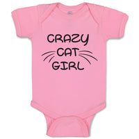 Baby Clothes Crazy Cat Girl with Whisker Baby Bodysuits Boy & Girl Cotton