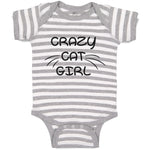 Baby Clothes Crazy Cat Girl with Whisker Baby Bodysuits Boy & Girl Cotton