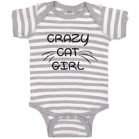 Baby Clothes Crazy Cat Girl with Whisker Baby Bodysuits Boy & Girl Cotton