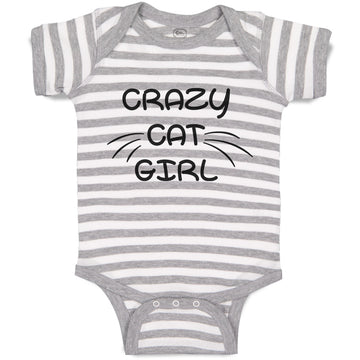 Baby Clothes Crazy Cat Girl with Whisker Baby Bodysuits Boy & Girl Cotton