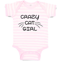 Baby Clothes Crazy Cat Girl with Whisker Baby Bodysuits Boy & Girl Cotton