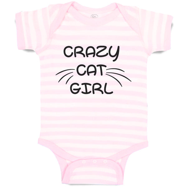 Baby Clothes Crazy Cat Girl with Whisker Baby Bodysuits Boy & Girl Cotton