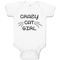 Baby Clothes Crazy Cat Girl with Whisker Baby Bodysuits Boy & Girl Cotton