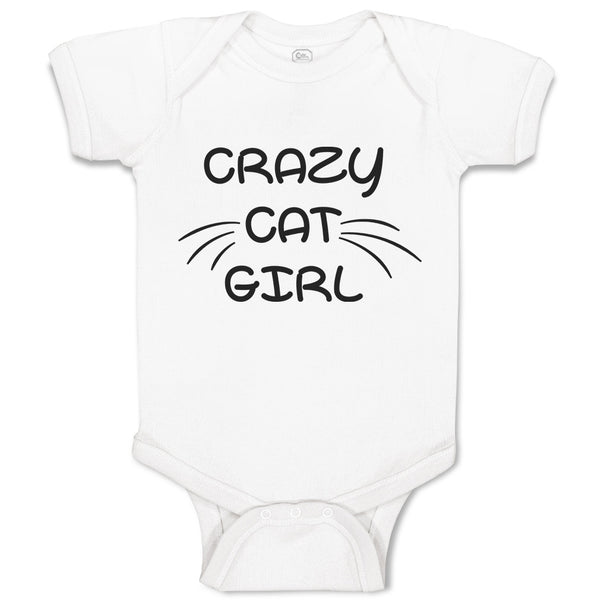 Baby Clothes Crazy Cat Girl with Whisker Baby Bodysuits Boy & Girl Cotton