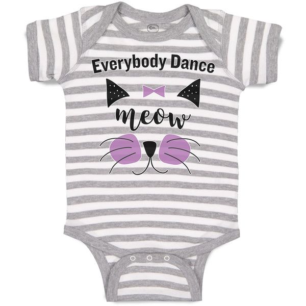 Everybody Dance Meow Face of Cat with Bow