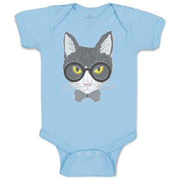 Baby Clothes Staring Cat with Sunglass Baby Bodysuits Boy & Girl Cotton