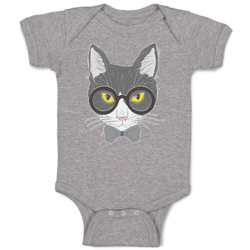 Baby Clothes Staring Cat with Sunglass Baby Bodysuits Boy & Girl Cotton