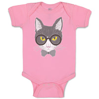 Baby Clothes Staring Cat with Sunglass Baby Bodysuits Boy & Girl Cotton