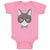 Baby Clothes Staring Cat with Sunglass Baby Bodysuits Boy & Girl Cotton
