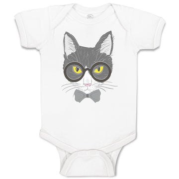 Baby Clothes Staring Cat with Sunglass Baby Bodysuits Boy & Girl Cotton