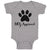 Baby Clothes Dog Approved with Paw Silhouette Baby Bodysuits Boy & Girl Cotton