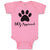 Baby Clothes Dog Approved with Paw Silhouette Baby Bodysuits Boy & Girl Cotton