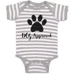 Baby Clothes Dog Approved with Paw Silhouette Baby Bodysuits Boy & Girl Cotton