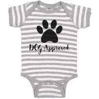 Baby Clothes Dog Approved with Paw Silhouette Baby Bodysuits Boy & Girl Cotton