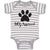 Baby Clothes Dog Approved with Paw Silhouette Baby Bodysuits Boy & Girl Cotton