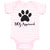 Baby Clothes Dog Approved with Paw Silhouette Baby Bodysuits Boy & Girl Cotton