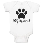 Baby Clothes Dog Approved with Paw Silhouette Baby Bodysuits Boy & Girl Cotton