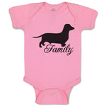 Baby Clothes Family Pet Animal Dog Walking Silhouette Baby Bodysuits Cotton