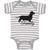 Baby Clothes Family Pet Animal Dog Walking Silhouette Baby Bodysuits Cotton