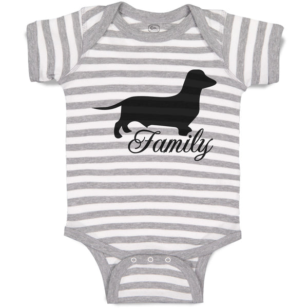 Baby Clothes Family Pet Animal Dog Walking Silhouette Baby Bodysuits Cotton