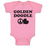 Golden Doodle Pet Animal Dog Name with Heart and Peace Symbol