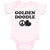 Baby Clothes Golden Doodle Pet Animal Dog Name with Heart and Peace Symbol