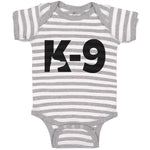 Baby Clothes K-9 Pet Animal Police Dog Name Baby Bodysuits Boy & Girl Cotton