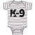 Baby Clothes K-9 Pet Animal Police Dog Name Baby Bodysuits Boy & Girl Cotton