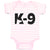 Baby Clothes K-9 Pet Animal Police Dog Name Baby Bodysuits Boy & Girl Cotton