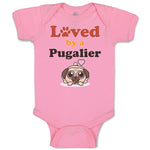 Baby Clothes Loved by A Pugalier Pet Animal Dog Baby Bodysuits Boy & Girl Cotton
