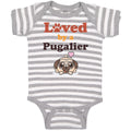 Baby Clothes Loved by A Pugalier Pet Animal Dog Baby Bodysuits Boy & Girl Cotton