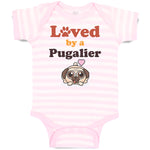 Baby Clothes Loved by A Pugalier Pet Animal Dog Baby Bodysuits Boy & Girl Cotton