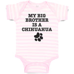 Baby Clothes My Big Brother Is A Chihuahua with Paw Baby Bodysuits Cotton