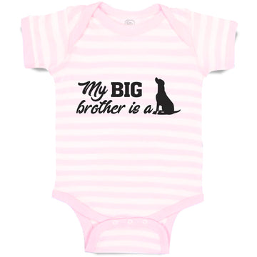 Baby Clothes My Big Brother Is A Dog Pet Animal Sitting Baby Bodysuits Cotton