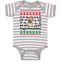 Baby Clothes Pugly Sweatshirt Dog with Christmas Hat and Bones and Paw Cotton
