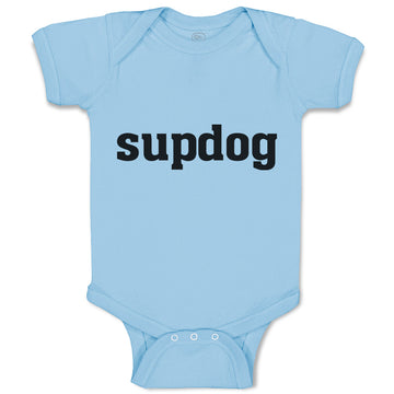 Baby Clothes Supdog Name of Dog Silhouette Baby Bodysuits Boy & Girl Cotton