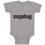 Baby Clothes Supdog Name of Dog Silhouette Baby Bodysuits Boy & Girl Cotton