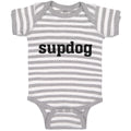 Baby Clothes Supdog Name of Dog Silhouette Baby Bodysuits Boy & Girl Cotton